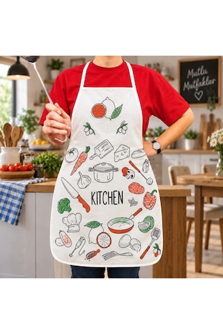 Pionny Mutfak Önlüğü - Kitchen Çok Renkli