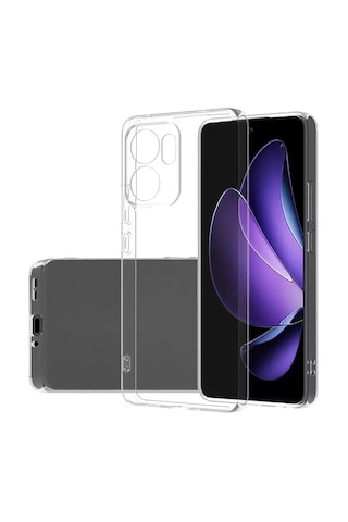 Oppo A6x A6t Kılıf Darbe Emici Korumalı Pürüzsüz Esnek Şeffaf Silikon