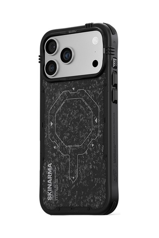 Apple Uyumlu iPhone 17 Pro Max  Kılıf M-safe Özellikli Airbag Tasarımlı Skinarma Vektor Kapak Siyah-gri Siyah - Gri
