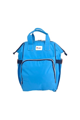 Lugami 05 Anne Bebek Bakım Sırt Çantası Biberon Termoslu Sıvı Geçirmez Mavi