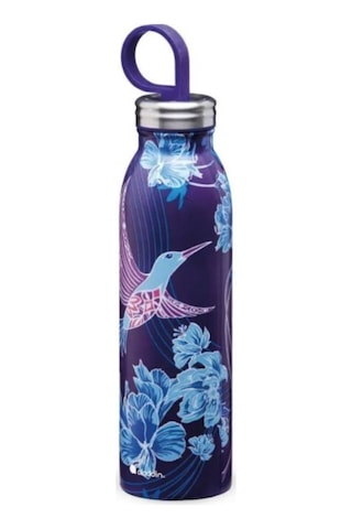 Aladdin X Naito Chilled Thermavac Paslanmaz Çelik Su Şişesi 0.55 Lt Mor Siyah