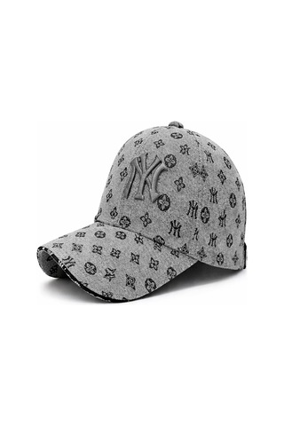 Valkyrie Desenli Nakışlı Şapka Ayarlanabilir Unisex Baseball Cap Günlük Spor Şapka Gri Gri