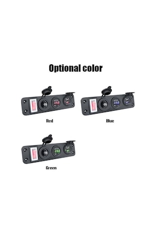 Ulzyvf 12-24v Araç Çift Usb Port Hızlı Şarj Cihazı + Voltmetre