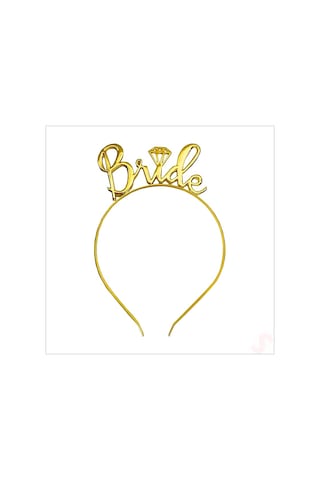 Bride To Be Kuşak Ve Bride Metal Taç Seti - Altın