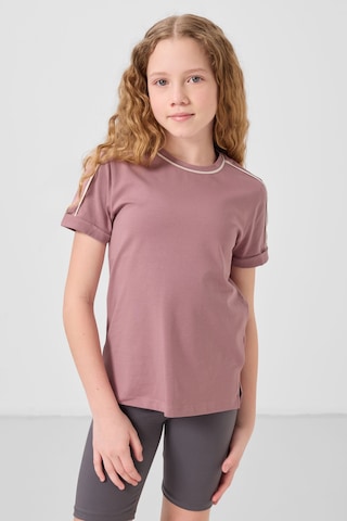 Standart Fit O Yaka 3lü Paket Siyah-haki-gül Kurusu Kız Çocuk T-shirt - 75177 Siyah-haki-gül Kurusu