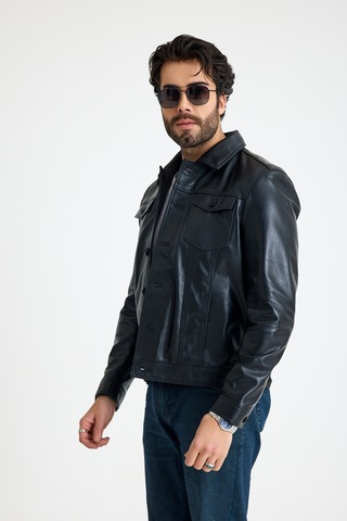 Franko Armondi Jean Model Reguler Erkek Deri Ceket E20-k-899-y Siyah