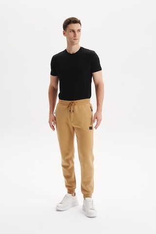Ar-ma Erkek Regular Fit Gizli Fermuarlı Cepli Dar Paça Lastikli Eşofman Altı Pamuk Polyester, 3 İplik Şardonlu K30174681702 Kahverengi-k5 Kahverengi