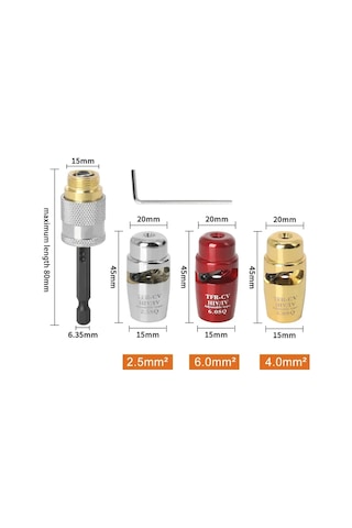 Aubyhe Elektrikçiler İçin Elektrikli Tel Soyucu + Is36391b Sarıcı, Elektrik Matkapı Uyumlu, Hızlı Ve Kolay 2.5mm² Tel Kabuğu Soyma Aracı