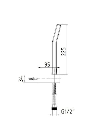 Eca Elegant 102117305 Mafsallı Duş Seti Banyo Üst Takımı Krom