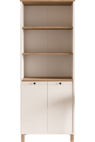 Nord Kitaplık Raf Ahşap Ayaklı 180cm Kapaklı Sepet-beyaz Nd13-sw Beyaz