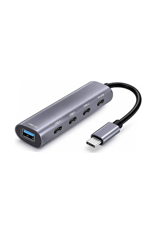 Type-c Hub Pd Usb 3.0 Usb-c 5 Port 60w Gri Hdx7895 Evimdeyokyok