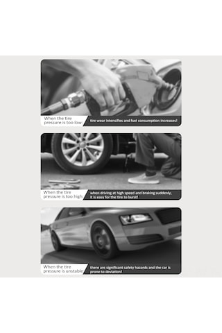 Wezone Araç Lastik Hava Pompa, Akıllı Dijital Göstergeli, Otomatik Durma, Led Işık, 4000mah Batarya, 3 Fişli, Usb İle Taşınabilir Siyah