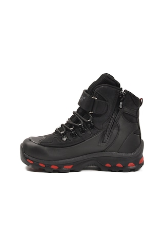 Mc Jamper Siyah Kırmızı Polarlı Kaymaz Fermuarlı Unisex Outdoor Çocuk Bot 2115 F Siyah - Kırmızı