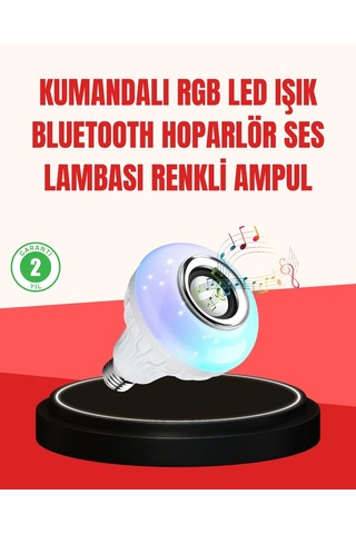 Northcity Akıllı Led Ampul E27 Bluetooth Hoparlörlü Ve Renkli Işık, 12w Enerji Tasarruflu Diğer