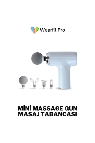 Wearfitpro 6 Fonksiyonlu Titreşimli Yoğurmalı 4 Başlıklı Masaj Aleti Darbeli Masaj Tabancası Kas Rahatlatıcı