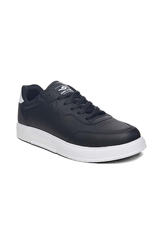 Dark Step 158-26 Cilt Deri Anatomik Erkek Sneaker Siyah-beyaz Siyah