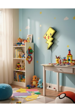Sincara Home Pikachu Figürlü Gece Lamba Lightbox Sarı