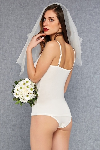 Doreanse Kadın Micro Modal Dantelli Slip Külot Atlet Takımı 9415 Ekru