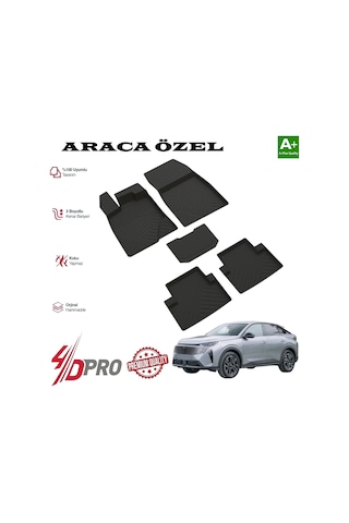 Peugeot 3008 Hybrıt 4-d Havuzlu Kauçuk Paspas Siyah 2024 2025 2026