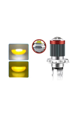 Motosiklet Led Xenon Adet H4 Çakarlı Beyaz-amber-kırmızı / Laam959