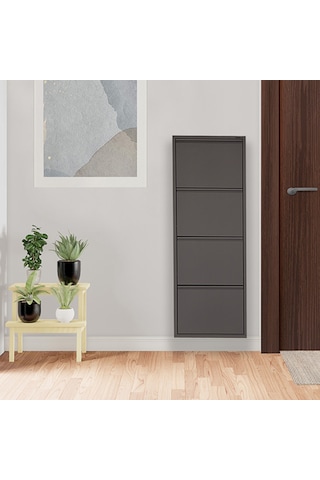 4'lü Metal Ayakkabılık - Antrasit