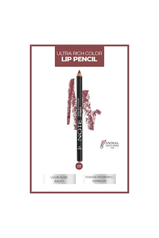 Note Cosmetique Ultra Rich Color Lip Pencil Dudak Kalemi 03 Nude - Nude