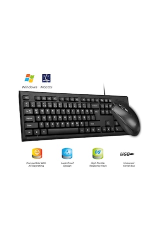 Ev-ofis-iş Okul-öğrenci-ödev Bilgisayarı Seti : 19" Sesli Monitör + Klavye & Mouse Set + Mousepad