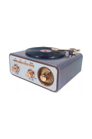 Rose Sp-425 Usb-sd-fm-bluetooth Destekli Şarjlı Nostaljik Retro Radyo - Gri