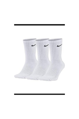 Nike SX7676-100 Unisex Spor Çorap - Beyaz