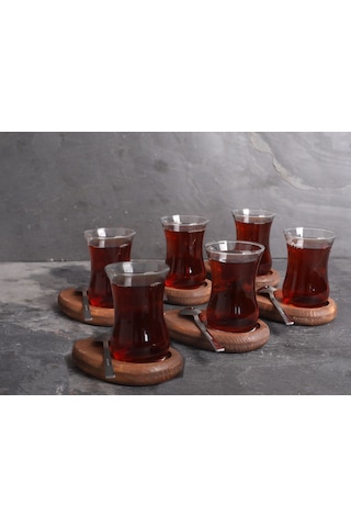 Sammwood 6'lı Yumurta Model Çay Bardağı Altlığı Ceviz