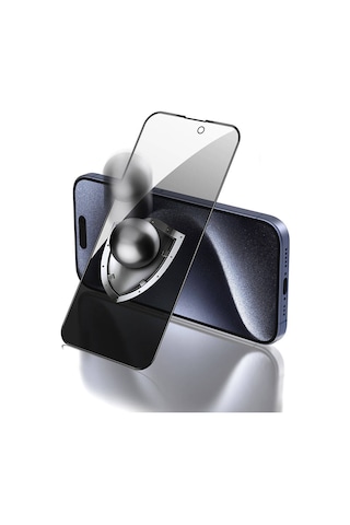 Apple Uyumlu iPhone 15 Pro Zore Rika Premium Privacy Temperli Cam Ekran Koruyucu