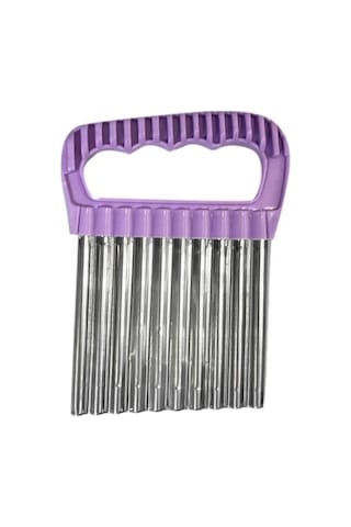 Özel Tutacaklı Şekilli Sebze Ve Meyve Kesme Aleti Cips Doğrayıcı Royaleks-35126 Metal