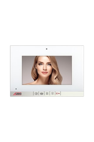 Audio 001148 Görüntülü Diafon 7 İnç Mekanik Buton Beyaz Gd-22