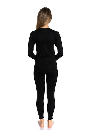 Dertex Thermal Bayan Uzun Kol Takım Siyah Siyah