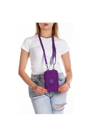 Newish Polo Suya Dayanıklı Krinkıl Kumaş Mor Kadın Çapraz Omuz Ve Bel Çantası - Kadın Mor