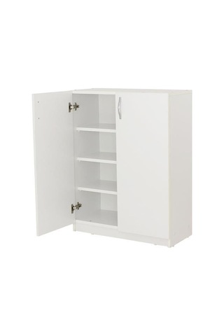 Beyaz Akıncı Ayakkabılık 4 Raflı 90x70x33