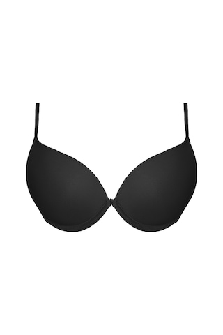 Grımelange Deves Lol Up Push Up Yumuşak Dokulu Balenli Siyah Sütyen