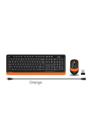 A4 Tech Fg1010 2.4G Turuncu Q Fn-Mm Klv+Optik Mouse Set - 556717989