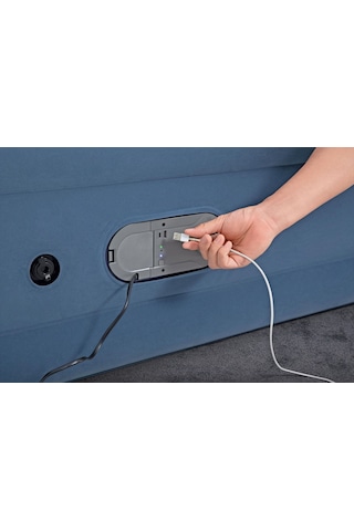 Bestway 67624 Alwayzaire Çift Kişilik Dahili Çift Pompalı Şişme Yatak 2.03m X 1.52m X 46cm Mavi