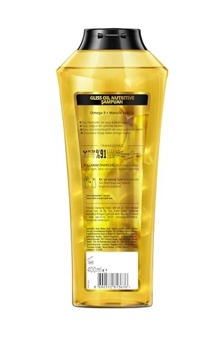 Gliss Oil Nutritive Omega 9 Ve Marula Yağı İçeren Besleyici Şampuan 400 Ml Yıpranmış Saçlar