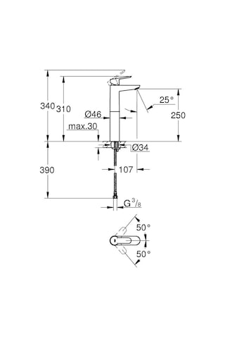 Grohe Bauedge Çanak Lavabo Bataryası 23761000