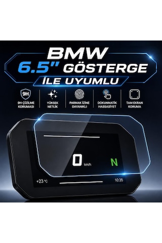 Bmw Motosiklet 6.5 İnç Tft Gösterge Ekran Koruyucu 9h Nano Parlak Adventure, Sport, M, Roadster Ve Urban Mobility Modelleriyle Uyumlu