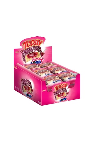 Today Cherry Bomb Vişneli Kek 50 Gr. 24 Adet (1 Kutu)