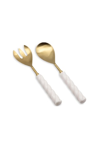 The Mia Column Salata Servis Takımı 2 Parça Gold