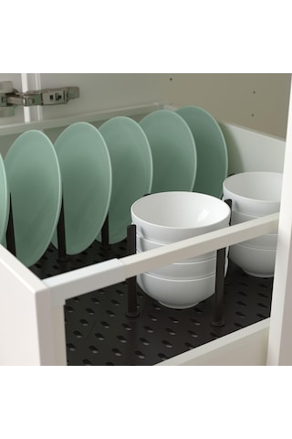 Çekmece İçi Düzenleyici Meridyendukkan Antrasit Renk 60 Cm Tabak Tencere Kapak Düzenleyici Çok Renkli