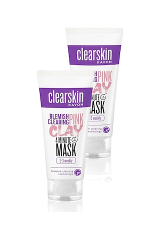 Avon Clearskin Blemish Clearing Leke Karsıtı Pembe Kil Yüz Maskesi 2 x 75 ML