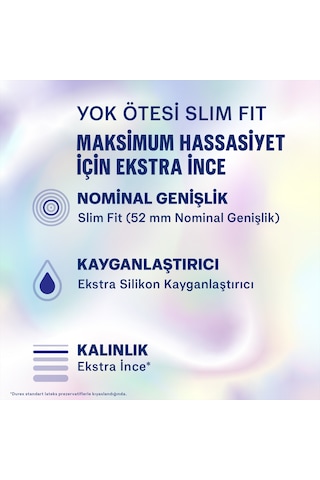 Durex Yok Ötesi Slim Fit İnce Prezervatif 20'li + Aloe Vera Kayganlaştırıcı Jel 200 ML