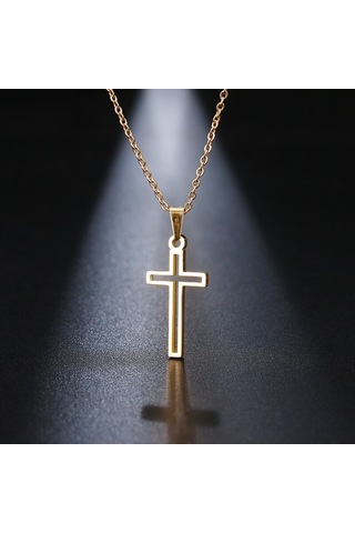 Jwl Paslanmaz Çelik Haç Kolye Istavroz Kolyesi Mini Gümüş