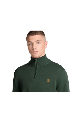 Bc0yhay3981-r Timberland Wıllıams Rıver Cotton 1-4 Zip Sweater Erkek Sweatshirt Yeşil Bc0yhay3981-r