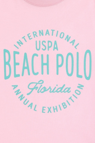 U.S. Polo Assn. Erkek Çocuk Açık Pembe Bisiklet Yaka Tişört 50307129-VR078